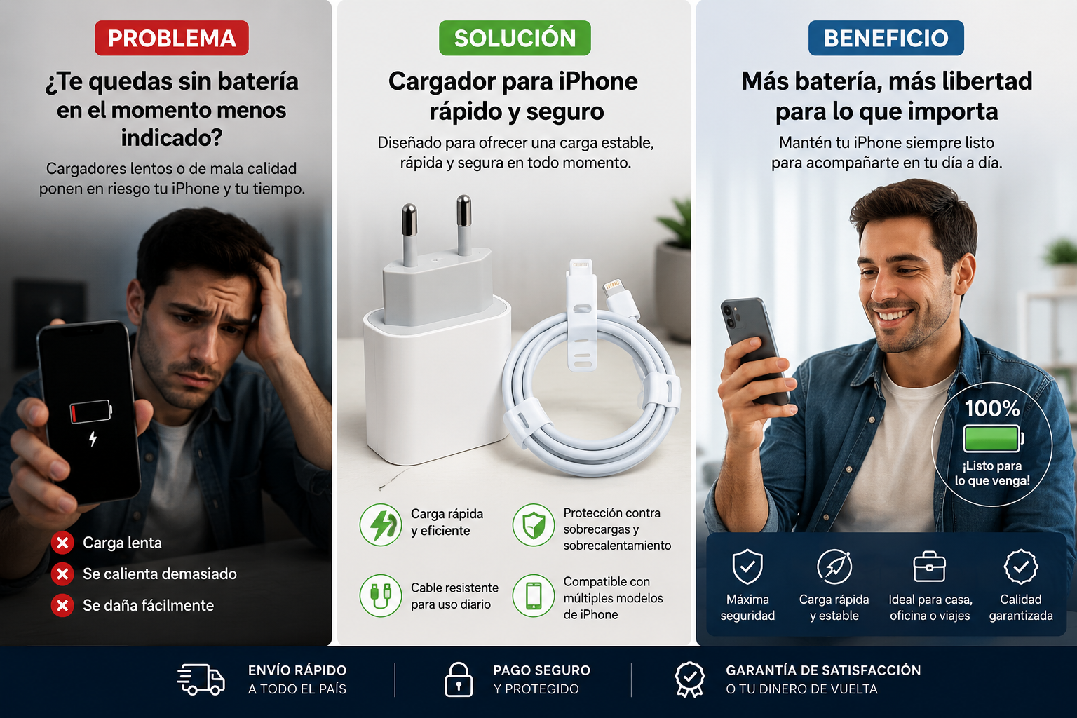 Cargador Lightning 25w para iPhone